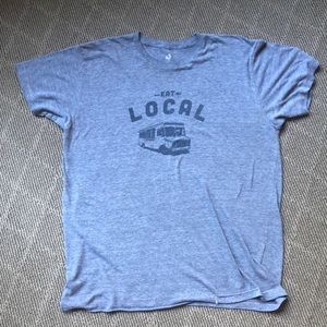 Worn in T shirt. Soft light heather grey. XL